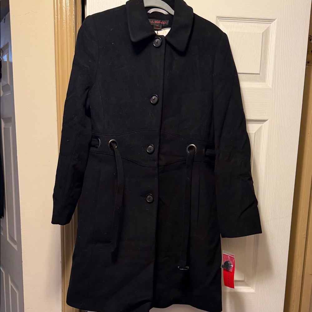 Via Spiga Black Trench Coat - Picture 5 of 7
